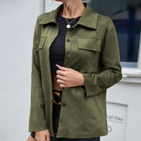 Zunfeo jakna za košulju za žene Trendy Ležerne tanke jakne od sunca s dugim rukavima Lagana jakna sa