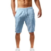Ležerne prilike plus veličine modne ležerne ljetne kratke hlače Pamučne muške čvrste i posteljine hlače