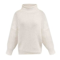 Dukseri za žene Turtleneck dugim rukavima, punila u boji Jesen zimski ležerni džemper