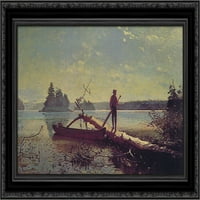 Adirondack jezero crno ukrašeno drvo uokvireno platno umjetnost Homer, Winslow