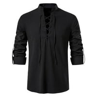 Bazyrey muški jakne Dickies casual moda dugih rukava puna boja V-izrez na vrhu crne 2xl