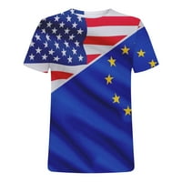 Aloohaidyvio majice za muškarce, majica majica cpopularna 3D digitalna zastava Štampanje pulover fitness