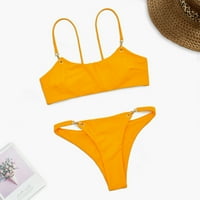 Ženski kupaći kostimi Tankini Solid Color Split Bikini kupaći kostimi kupaći kostimi ženski bikini
