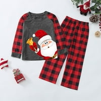 Wozhidaoke Božić pidžama Božićni čovjek tata tiskasti bluza i hlače pidžama Porodica Božićni PJS podudaranje