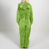 Žene Sherpa kombinezona za šunku Fuzzy pidžama s dugim rukavima Onesie pidžama plus veličina sa kapuljačom