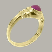 Britanci napravili tradicionalni čvrsti čvrsti zlatni prsten od 10k sa prirodnim rubinim rubinim zaručničkim