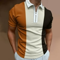 Musko casual ljetna boja u boji za bluzu za bluzu za bluzu na majici s kratkim rukavima kratkih rukava