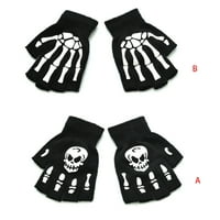 Dječja djeca Ha110ween C0Sp1ay kostur SKU skeles rukavice sjaja u tamnim svjetlosnim zimskim rukavicama