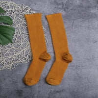 Ženske rebraste čarape Pamuk Čarapa Solid Boja dugačke cijevi Gome čarape za čišćenje čarape