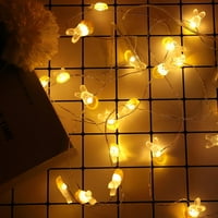 Uskršnji zečja sjeckalica za dekorativne dekorativne svjetla i svetog Patricka Dekorativna Shamrock LED žičana svjetla koja su pogođena daljinskim LED-om 6. FT svjetla za Uskršnje ukrase za ukrase