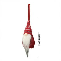 Mishuowi božićni plišani ukras božićni ukras viseći santa snjegovični ukras za ukrašavanje božićnog