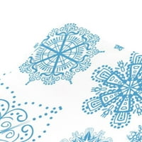 Popcreation Merry Božićna zidna tapiserija Plavi Xmas Pahuljice za snijeg Početna Dekor Tapiserski zid