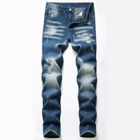 Hlače za muškarce Jeans Sportske hlače za muškarce Muški vrhunski nostalgični nostalgirani vitki motivi