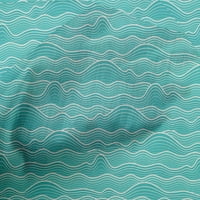 Onuone pamučne kambrike Aqua Blue tkanini Azijski japanski valni obrtni projekti Dekor tkanina Štampano
