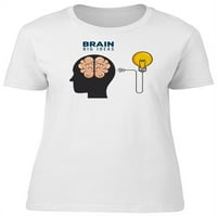 Mozak velike ideje lagane sijalice mozga majica žene -Image by shutterstock, ženska x-velika