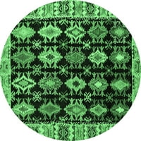 Ahgly Company u zatvorenom okruglom sažetkom smaragdno zelene moderne prostirke, 6 'okruglica