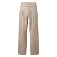 Muške hlače Čvrsto boje pokušajte prozračno posteljina džepa elastična struka Velike veličine pantalone