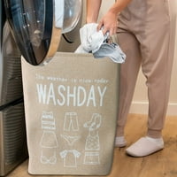 Feildoo 62L korpa za pranje rublja s ručkama, sklopiva organizatorska torba, praonica rublja, prljava