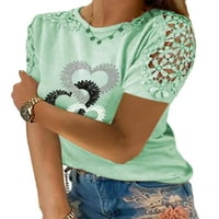 Leuncero ženske majice kratkih rukava Ležerne prilike, ljetni labavi vrhovi tiska Ladies Beach Majica