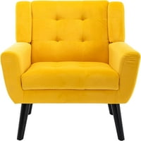 Crna baršunasta akcentna stolica Moderna ergonomička fotelja Dnevna soba CHAIASE LOUNGE SINGHA KAFA