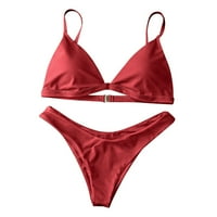 Dvodijelni setovi kupaći kostim sportskim stilom podstavljenim crvenim m