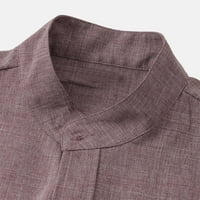 Solacol pamuk muns majice kratki rukav muški majice sa džepovima posteljine s kratkim rukavima za muškarce