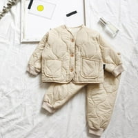 Vučena baby boy djevojka pamuk natkriveni setovi duksevi hoodie dukseri Jeans Odeća set jesen zima