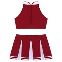 Alvivi žene navijački kostim uniformirani odjevni outfit gornji dio + mini suknja