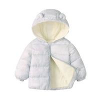 Godderr Djeca Djevojke Djevojke Dječaci zimski runo Jakne 1-7t sa pamukom s kapuljačom pamuk s kapuljačom toplo obloženi kaput vanjska odjeća Toddler Baby snijeg dolje