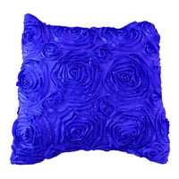 Saten rozeta ukrasni bacanje jastuk sham jastuk pokrov kraljevskog plava