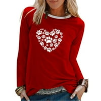 kakina s jedra odjeća, ženska medvjeda ljubilica ljubavni uzorak dugih rukava pulover tupper odjeća