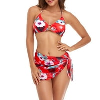Ženska kostim kupaćim kostima za plivanje havajska rucked Swimdress kupaći kostimi setovi izdubljeni prsten kupaći odijelo Ljetna uz more odjeća za djevojčice Prodaja crvenih m