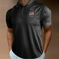 Luiyenes muški patriotski T majice Grafički ispisuje puni gumb za rezanje dolje majice