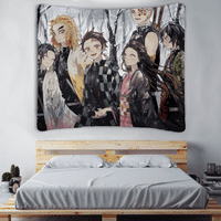 Demon Slayer Decor Tapisestry Anime tiskani zid Viseći tapiserije za ljubitelje spavaće sobe za prijatelje