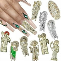 Yolai 3D nokti dijamanti Art Charms Zlatni čari za nokte za akrilne nokte RhinestoneSnail dragulja i