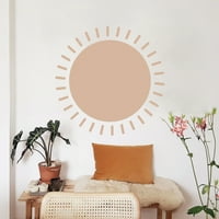 Zidna naljepnica Boho u obliku sunca u stilu Veliki piling i ljepilo za čišćenje DIY PVC dnevni boravak