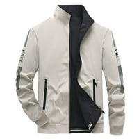 Petort Tops Tunika - Blazer jakne za muškarce dugi rukav kaput otvorena prednja kazna muška jakna kaki, 3xl