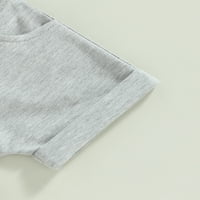 Arvbitana Baby Boys Maine's Heutfits Outfits Pisma Ispis majica s kratkim rukavima + kratke hlače za