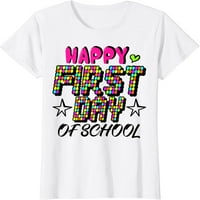 Sretan prvi dan školskih učitelja djece nazad u školsku majicu