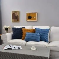 Plavi jastuk za bacanje za kauč kauč na razvlačenje, pamučni posteljina ukrasni jastuci navlake za jastuke