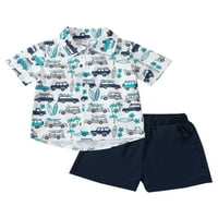 Dečiji dečko letnje havajska set havajska, dečje štampu Ispis majica i šorts kratkih rukava