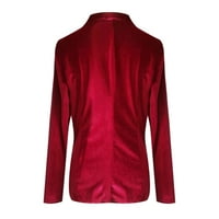 Fleece jakna za žene plus veličine ugodno retro dugih rukava baršunaste gumb za dugme Jakna od jakne