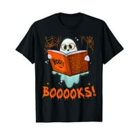 Slatka Booooks Ghost Halloween majica kratki rukav crni tee unisex