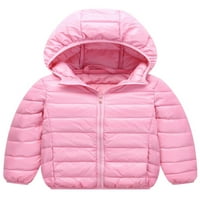 Bomotoo djeca topli kardigan puftani kaput od puftera zimski lagani s džepom Outwear Pink