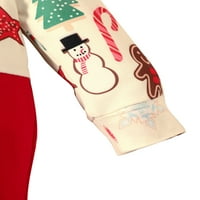 Grianlook Baby Casual luk kravata playuit božićne Xmas Bodysuit Travel rever vrat kombinezon crvena