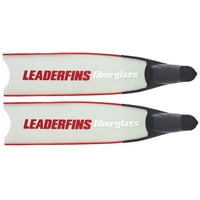 Leaderfins Fiberglass Full Foot Free-Ronilačke peraje, crna crvena, led