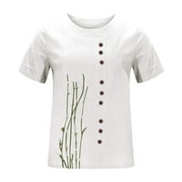 Posteljina za žene Ljeto kratkih rukava Bluze Regularne fit T majice Pulover Tines vrhovi Grafički ispis