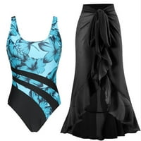 ERSAZI Clearence Ženska vintage tiskani kupaći kostimi Konzervativni kupaći kostimi Ženska tiskana suknja