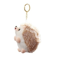 Keychain ježev za životinje punjene plišane pom torbe Ključ kuglični krzno privjesak za ručni ruksak vještački ruksak umjetni smiješan