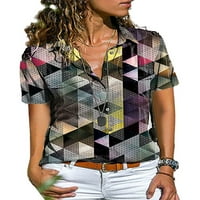 Ženska bluza za bluzu dolje dolje kašike rever za vrat za žene Modni TOP Street Tee 2 xl